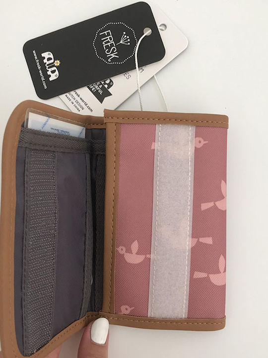 Fresk Billfold Whale Kids Wallet with Coins with Velcro Blue