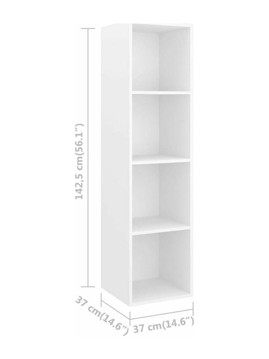 Wohnzimmer TV-Einheit Weiß L37xB37xH107cm
