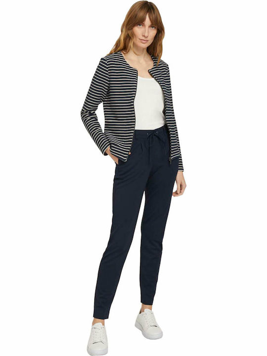 Tom Tailor Women's Blazer Navy Ottoman Stripe