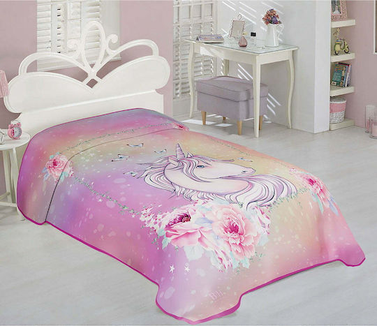 Beauty Home Velvet Unicorn Blanket Multicolour 160x220cm