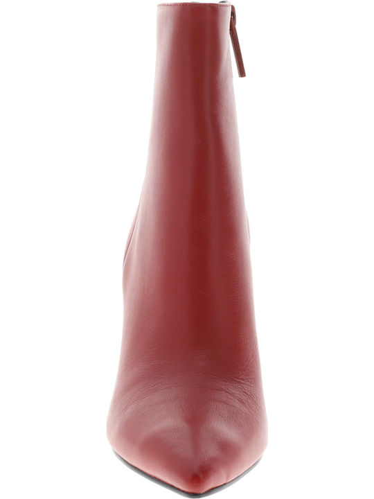 Leder Damen Stiefeletten Knöchel Rot