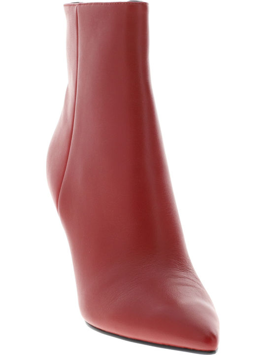 Leder Damen Stiefeletten Knöchel Rot