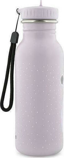 Trixie Mrs. Mouse Kids Water Bottle Stainless Steel with Straw Non Spill Purple 500ml