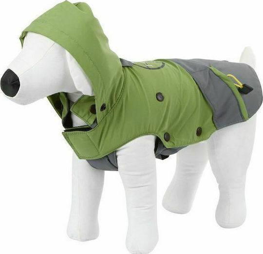 Kerbl Vancouver Green Fleece / Waterproof / Windproof Dog Coat with Hood with 45cm Back Length