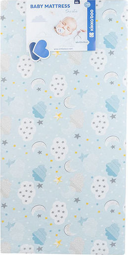 Kikka Boo Στρώμα Κούνιας Siesta Clouds Blue με Κοκοφοίνικα 60cmx120cmx8cm
