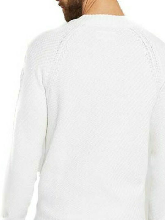 Tom Tailor Men's Knitted Cardigan with Zipper Off White