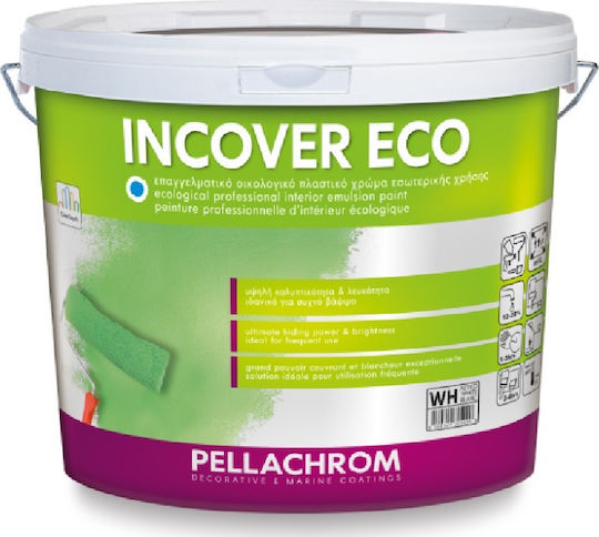 Pellachrom Incover Eco Plastik Farbe für Innenbereich Verwendung Weiß 3Es