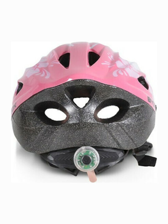 Byox Y02 Kinderfahrrad- / Rollerhelme Fahrrad / Scooter City Rosa mit integrierter LED-Lampe