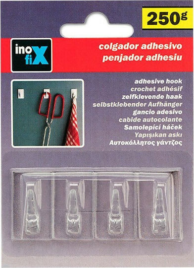 Inofix 2075-0 Cremăstrașuri cu închizător Hoop & Loop Plastice Transparente 4buc