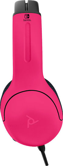 PDP LVL40 Switch Over Ear Gaming Headset με σύνδεση 3.5mm Pink / Green for Nintendo Switch