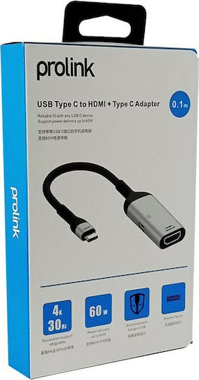 Prolink Μετατροπέας USB-C male σε HDMI female (PF502A)
