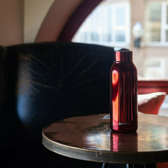 Quokka Steel Solid Bottle Thermos Stainless Steel BPA Free 510ml Red with Mouthpiece