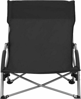 vidaXL Small Chair Beach Black Set of 2pcs