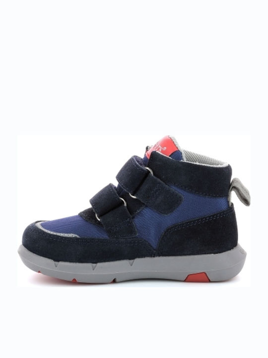 Junibo Παιδικά Sneakers High Ανατομικά με Σκρατς Navy Μπλε