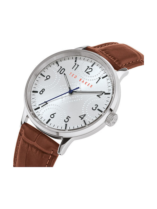 Ted Baker Watch Battery with Brown Leather Strap