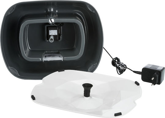 Trixie Polygonal Automatic Silicone Waterer / Fountain for Dog & Cat 2.5lt 22cm in Gray Color