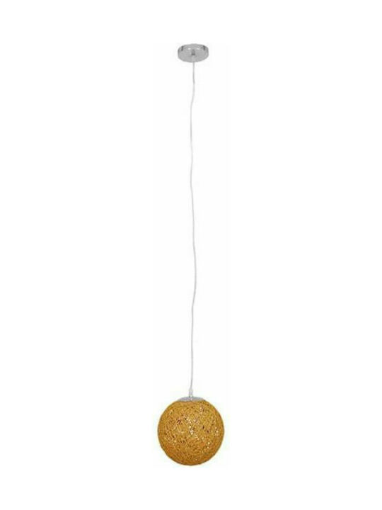 GloboStar Ra Pendant Light Brown with Socket E27 20cm