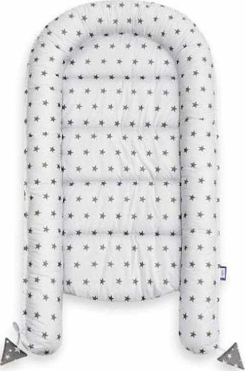 Jukki Baby-Kissen Nest Grau Sterne 120x65cm
