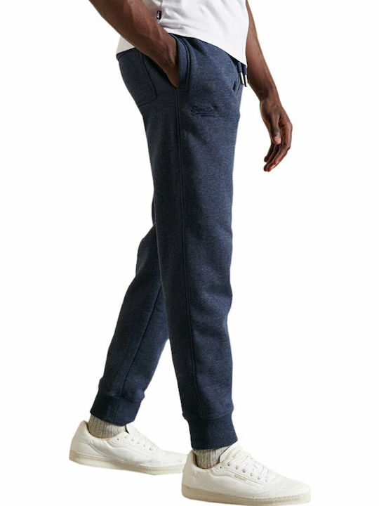 Sweatpants with Elastic Navy Blue