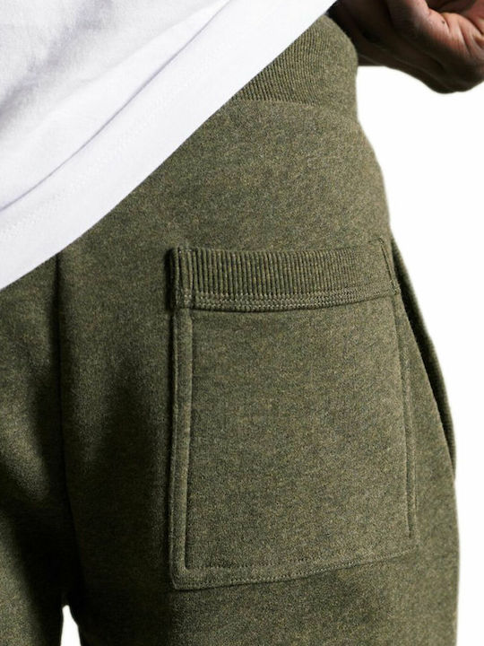 Sweatpants with Elastic Olive Marl