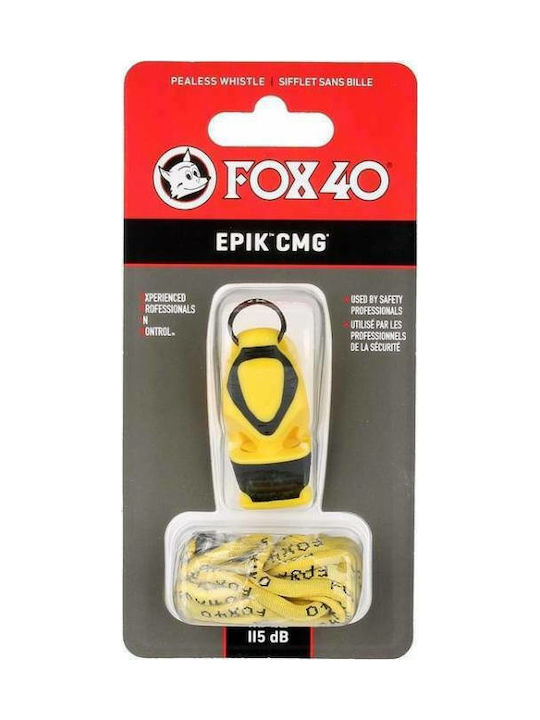 Fox40 Epik Cmg Coaches Whistle with Cord