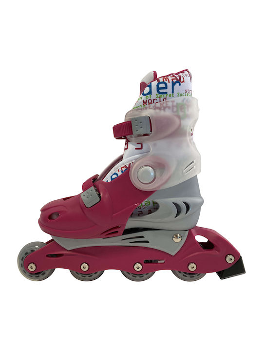 MegaFitness Spirit Adult/Kids Adjustable Inline Rollers Multicolour