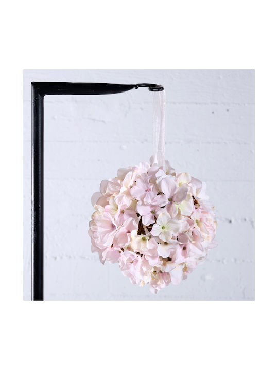 Supergreens Artificial Decorative Branch Hydrangea Sphere Pink 21cm