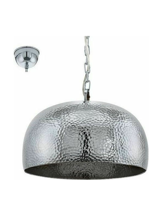 Eglo Dumphry Pendant Light Single-Light Bell for Socket E27 Silver