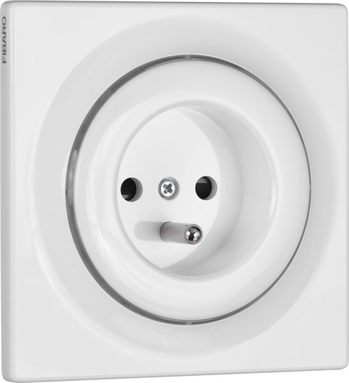 Fibaro Walli N Outlet Type E Einzeln Gemauert Stromsteckdose Weiß 1Stück