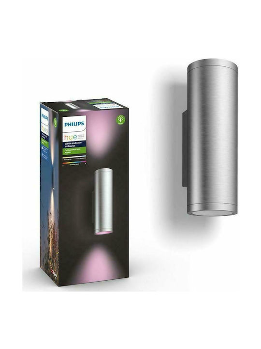 Philips Επιτοίχιο Εξωτερικό Φωτιστικό IP44 Διπλής Δέσμης 24x8x11.7εκ.