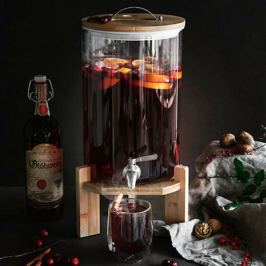 Navaris Distribuitor de băuturi De sticlă cu robinet 7lt Clear