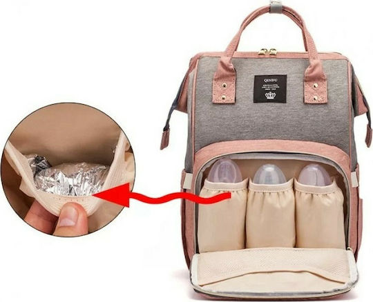 Fiko Diaper Bag Qindu Red - Beige 27x21x42cm.