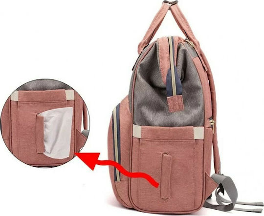 Fiko Diaper Bag Qindu Red - Beige 27x21x42cm.
