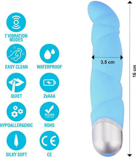 Feelztoys Gino Vibrator G-Spot 16cm Blue