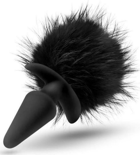 Blush Anal Adventures Platinum Rabbit Tail Plug Anal Plug Black