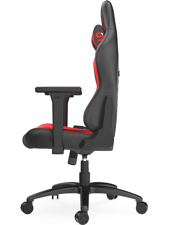 SPC Gear SR400 Gaming Stuhl aus Künstlichem Leder mit Verstellbaren Armlehnen Schwarz/Rot