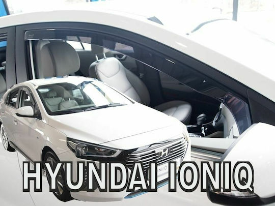Heko Set of Windbreakers Front Car Dark Fime for Hyundai IONIQ 2pcs