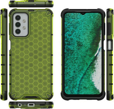 Hurtel Honeycomb Armor Silicone Back Cover Durable Green (Galaxy A32 5G)