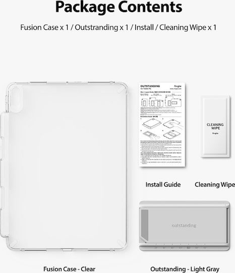 Ringke Fusion Combo Back Cover Stand / Υποδοχή Στυλό Smoke Black - Light Gray (iPad Air 2020)