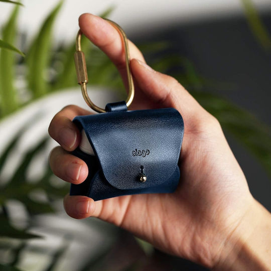 Elago Pro Leather Case with Keychain Blue for Apple AirPods Pro