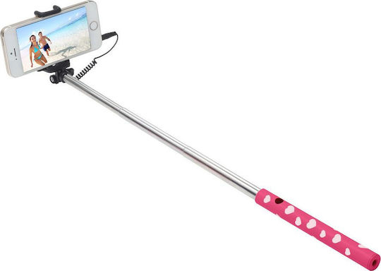 Ultron Mini Hot Shot Selfie Stick με Καλώδιο 3.5mm Ροζ 173951