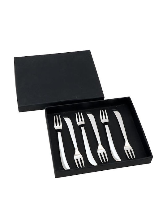 InTheBox Set Gabeln Obst/Dessert Edelstahl Silber 13cm 6Stück