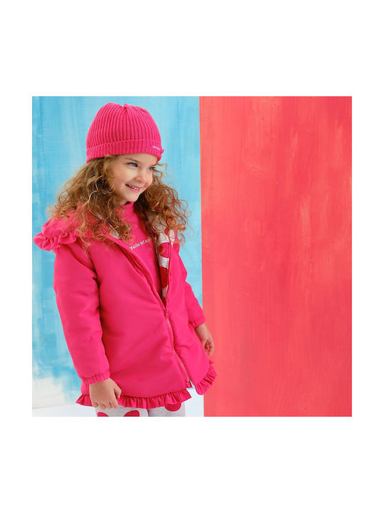 Agatha Ruiz De La Prada Kids Casual Jacket short Hooded Fuchsia