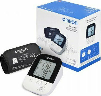 Omron M4 Intelli IT Electronical Blood Pressure Monitor Arm with Arrhythmia Detection & Bluetooth HEM-7155T-EBK