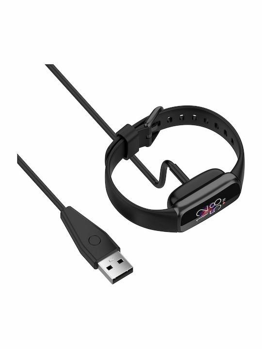 Tactical USB Charging Cable Μαύρο (Fitbit Luxe)