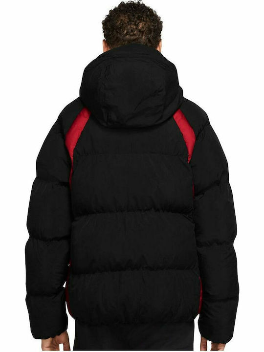Geacă Iarnă Puffer Cu Protecție Împotriva Vântului Neagră