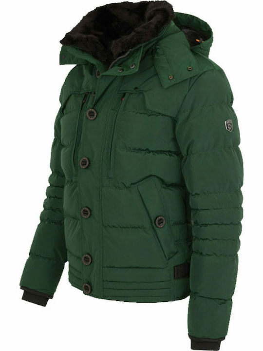 Winter Jacket Puffer Windproof Green