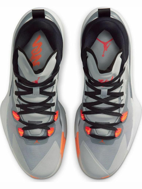 Zion 1 High Basketball Shoes Light Smoke Grey / Smoke Grey / Black / Total Orange