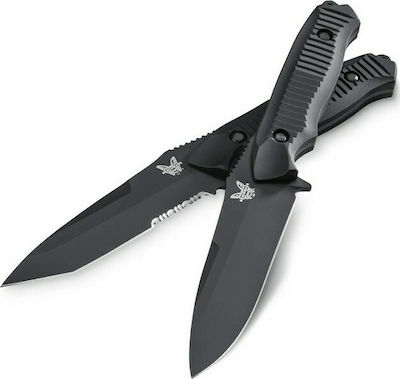 Benchmade Nimravus Knife Black with Blade made of Steel in Sheath