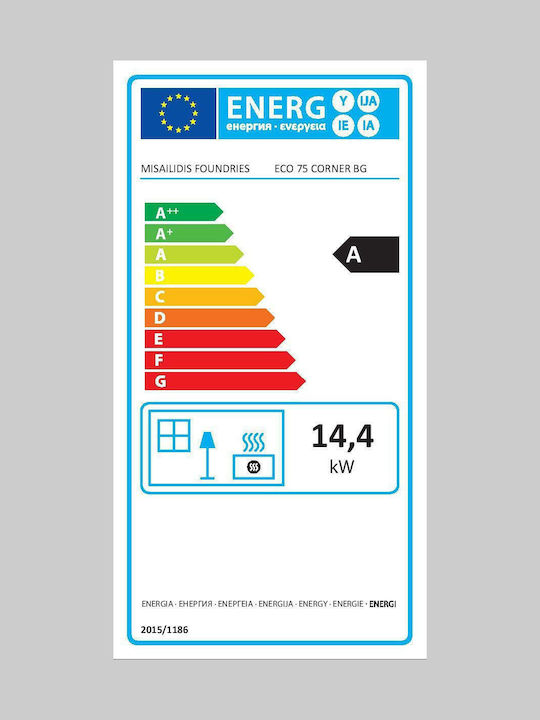 CHytiria Misailidi Eco T-75 Corner 45-75 BG Енергийна вмъкната касета Дърво 14.4кВт Затворен разширителен съд CHytiria Misailidi Eco T-75 Corner 45-75 BG Енергийна вмъкната касета Дърво 14.4кВт Затворен разширителен съд